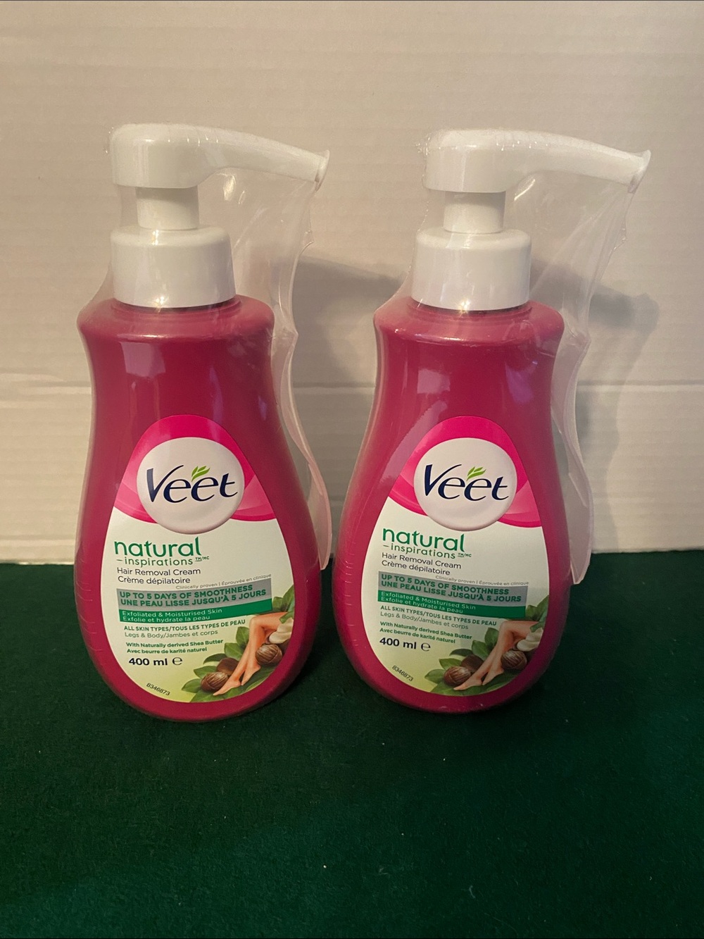 2X Veet Natural Hair Removal Cream 400ml